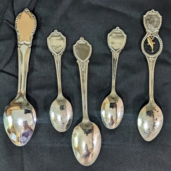 Lot of 5 Vintage Collectible 3.5"-4.5"  Souvenir Spoons from California - Picture 6 of 6